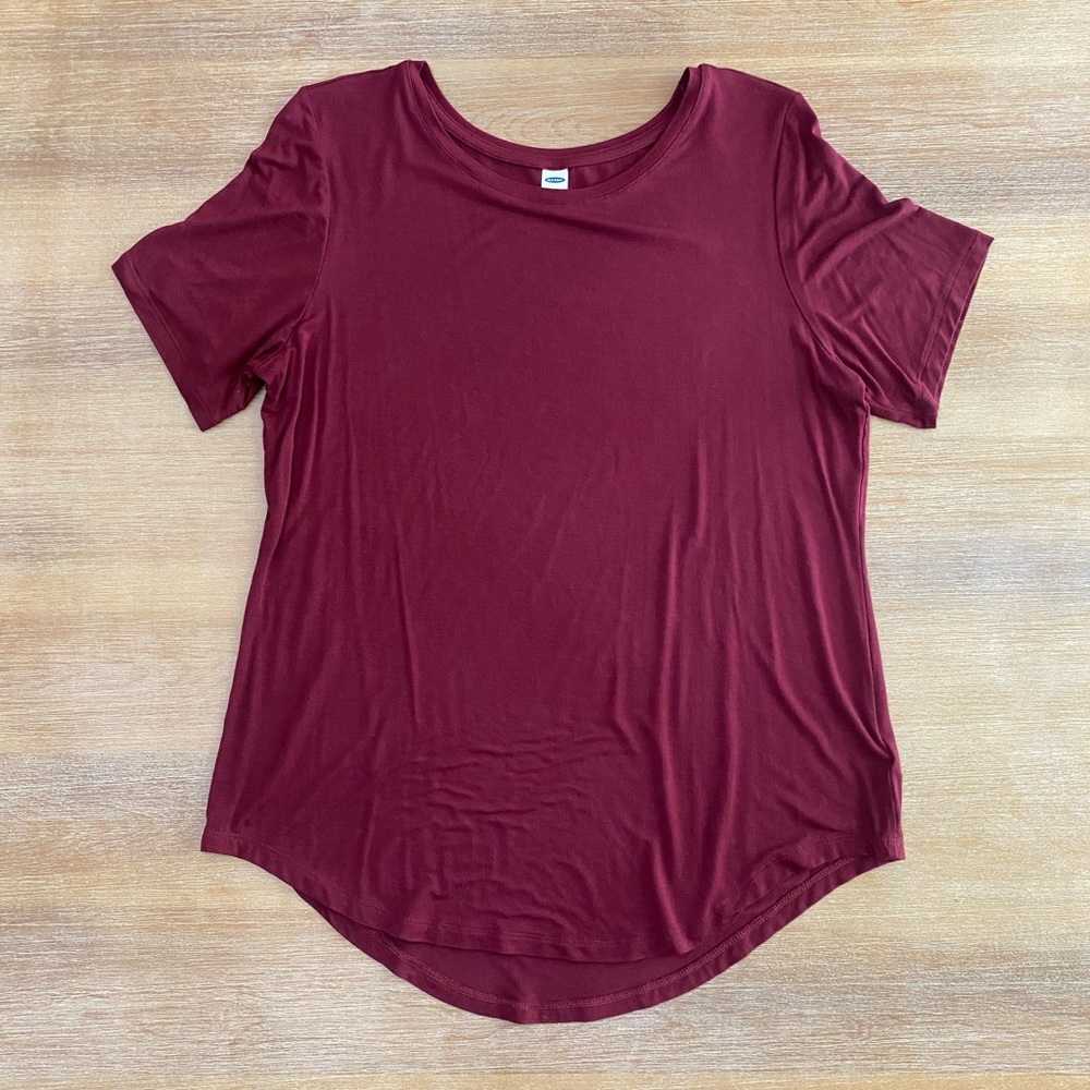 Maroon Old Navy Luxe Shirt size Large